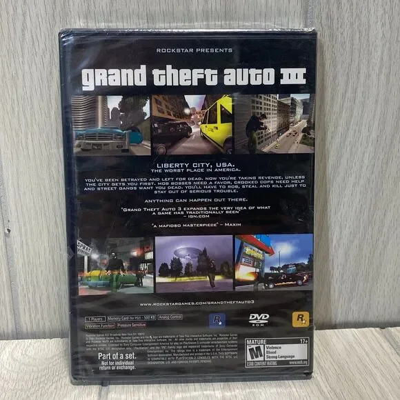 GRAND THEFT AUTO III 3 Sealed New PS2 PlayStation 2 GTA The Trilogy Edition 2006